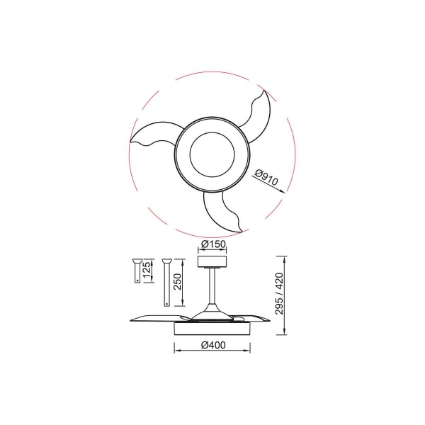 Люстра-вентилятор Mantra NISEKO FAN S 9013