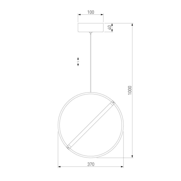 Подвесной светодиодный светильник Eurosvet Element 90281/1 хром