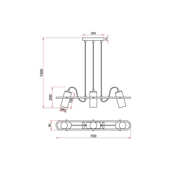 Подвесной светильник Vele Luce Pacifico VL5804P03