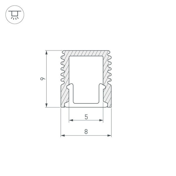 Профиль Arlight SL-MINI-8-2000 WHITE 037109