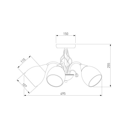 Подвесная люстра Eurosvet 30026/5 античная бронза