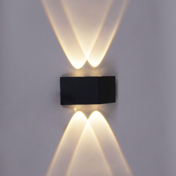 Уличный настенный светодиодный светильник Reluce 86856-9.2-001KT LED4W BK