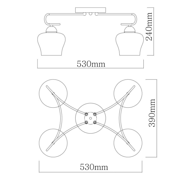 Потолочная люстра De Markt City Альфа 324017704