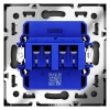 Розетка акустическая встраиваемая Voltum S70 4-местная, (графит) VLS060307