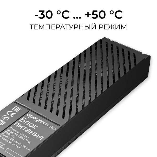 Блок питания Apeyron PRO 24V 250W IP20 03-210
