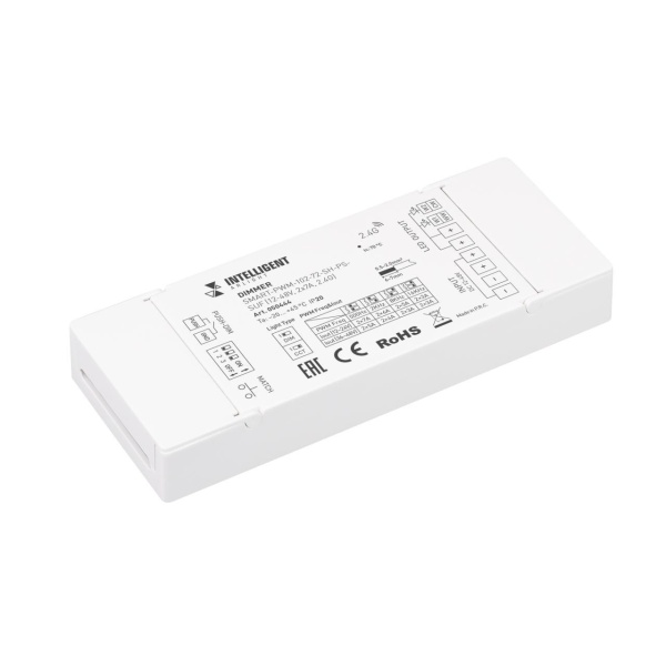 Диммер Arlight INTELLIGENT SMART-PWM-102-72-SH-PS-SUF (12-48V, 2x7A, 2.4G) 050444