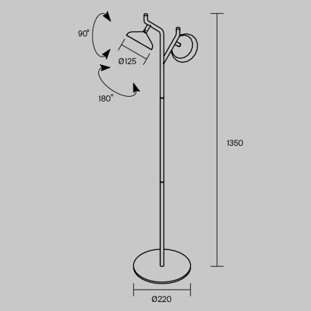 Торшер Maytoni MOD451FL-L8B3K