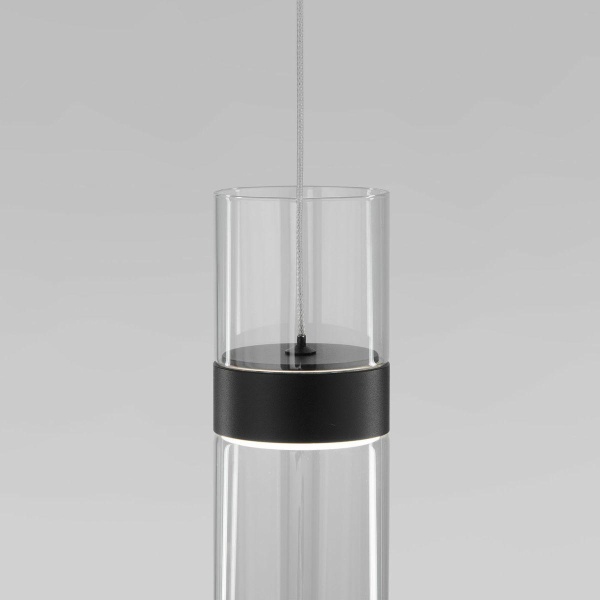 Подвесной светодиодный светильник Eurosvet Lumen 50244/1 Led черный/прозрачный