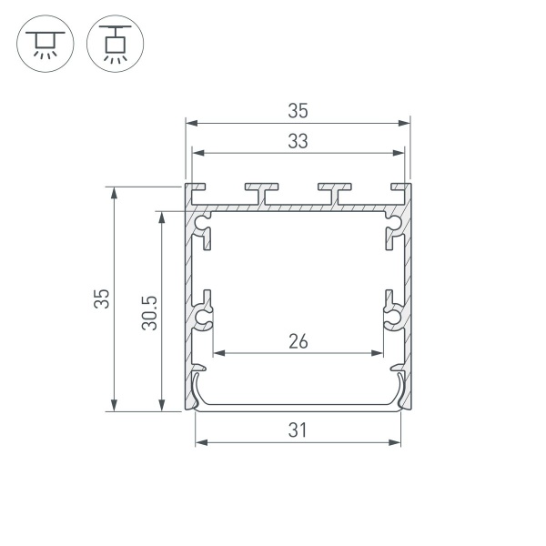 Профиль Arlight Line-S-3535-3000 Black 041829