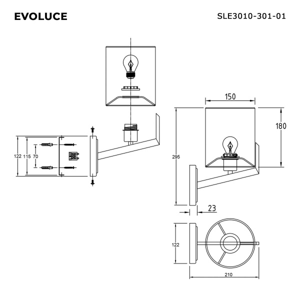 Настенный светильник Evoluce LINTON SLE3010-301-01