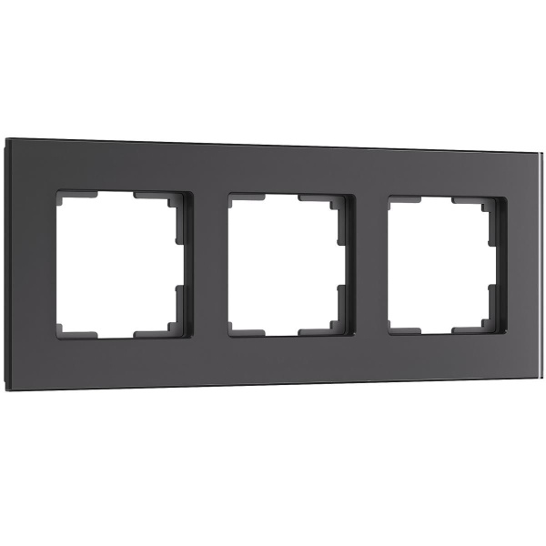 Рамка Werkel Senso на 3 поста черный, стекло soft-touch W0033108 4690389200434