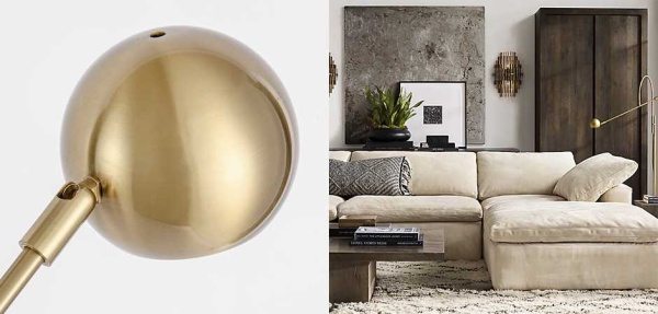 Торшер Imperium Loft Restoration Hardware Orbiter Ii Task Floor Brass 156513-22