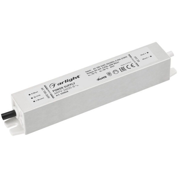 Блок питания Arlight ARPV-20-B 24V 20W IP67 0,83A 020848