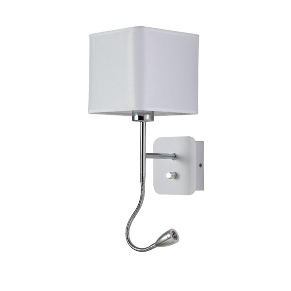 Бра Crystal Lux Paco AP2 Chrome/White