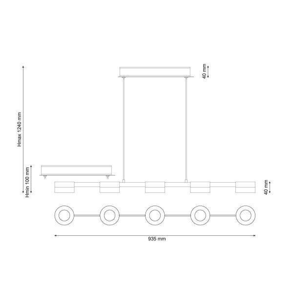 Подвесной светодиодный светильник Lucia Tucci Modena 165.5 LED