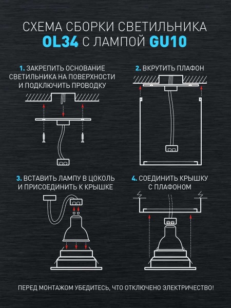 Накладной светильник ЭРА OL34 WH Б0056382