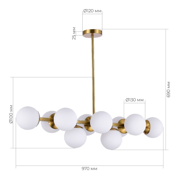 Подвесная люстра Evoluce FRATTA SLE1191-202-10