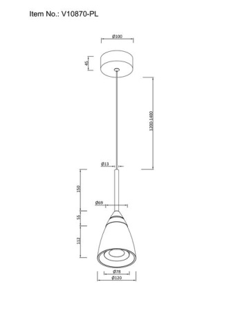 Подвесной светодиодный светильник Moderli Leina V10870-PL
