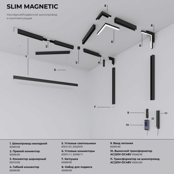 Подвесной комплект Elektrostandard Slim Magnetic 85094/00 a057209