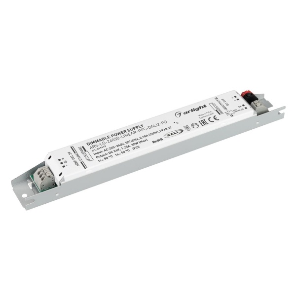 Блок питания ARV-LG-24030-LINEAR-PFC-DALI2-PD (24V, 1.25A, 30W) Arlight 049479