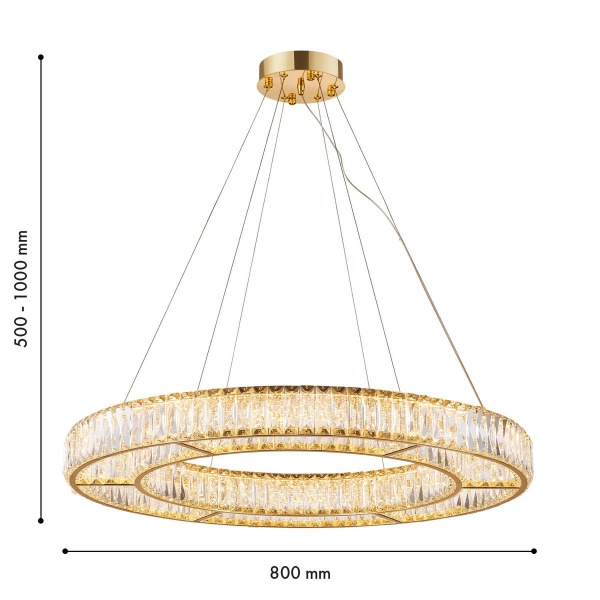 Подвесная светодиодная люстра Favourite Gloriole 4780-8P