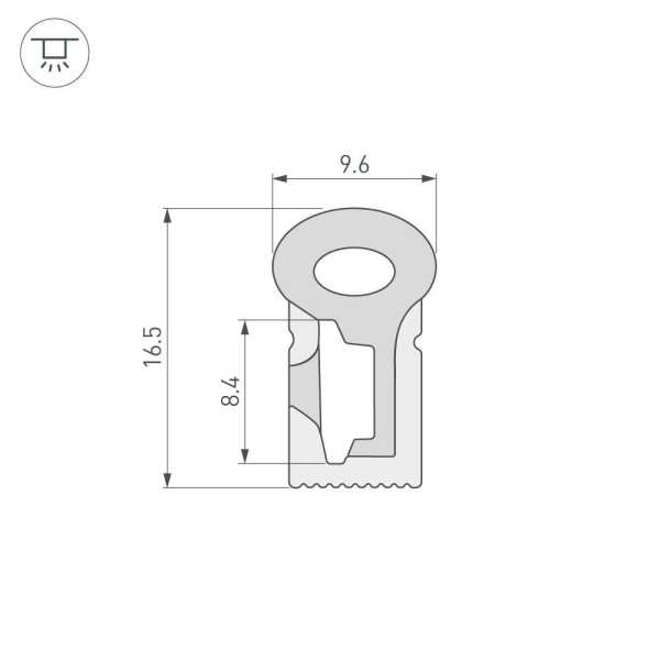 Профиль Arlight WPH-Flex-0817-Side-S8-10m White 040827