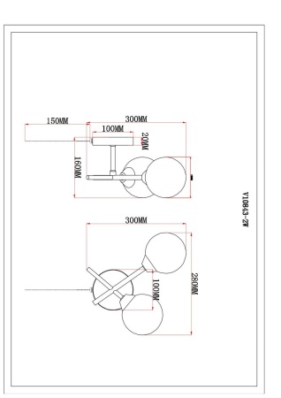 Бра Moderli Molecule V10843-2W