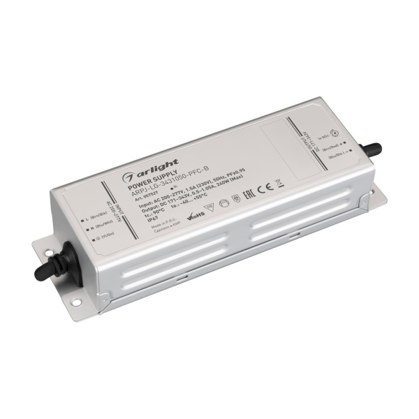 Блок питания ARPJ-LG-3431050-PFC-B (240W, 171-343V, 0.5-1.05A) Arlight 057527