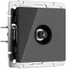 ТВ-розетка Werkel оконечная черный акрил W1183048 4690389197765