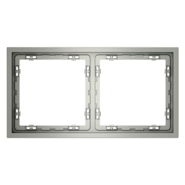 Рамка пластиковая Voltum S70 на 2 поста, (сталь) VLS100205
